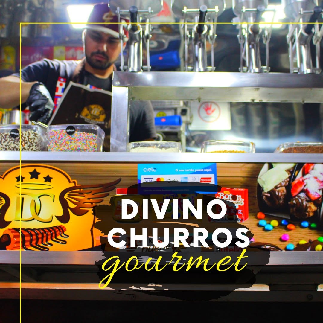 Preparo dos churros no balcão